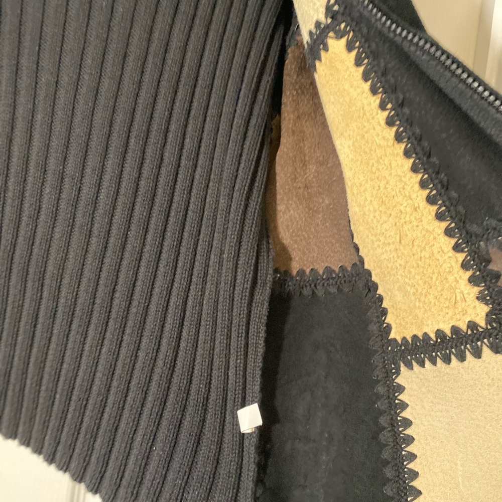 Vintage Patchwork Leather Jacket - Black, Brown, … - image 8